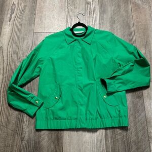 Vtg bright green Liz Claiborne Golf windbreaker jacket EUC L